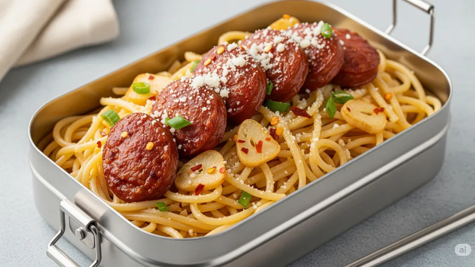 Pasta Aglio Olio Sosis