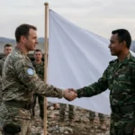 Ilustrasi ceasefire artinya gencatan senjata konflik