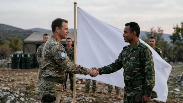 Ilustrasi ceasefire artinya gencatan senjata konflik