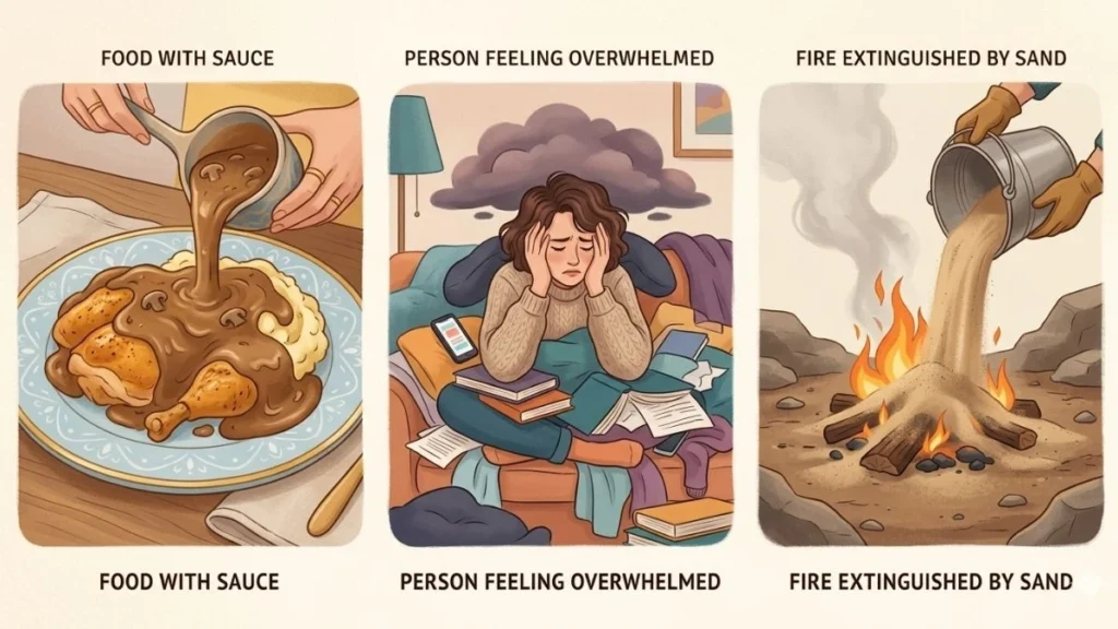 Ilustrasi smothered artinya dalam berbagai konteks