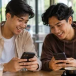 HBU artinya menanyakan balik kabar lawan bicara, digambarkan lewat dua teman yang sedang chattingan santai