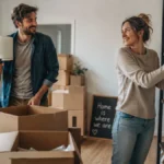 asangan muda memindahkan barang ke apartemen baru bersama menggambarkan makna living together artinya tinggal bersama