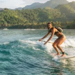 Bali ocean activities with paddle boarding on tropical turquoise water